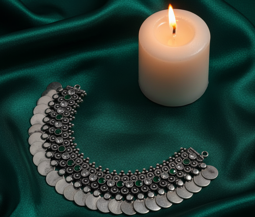 silver bridal neckless 